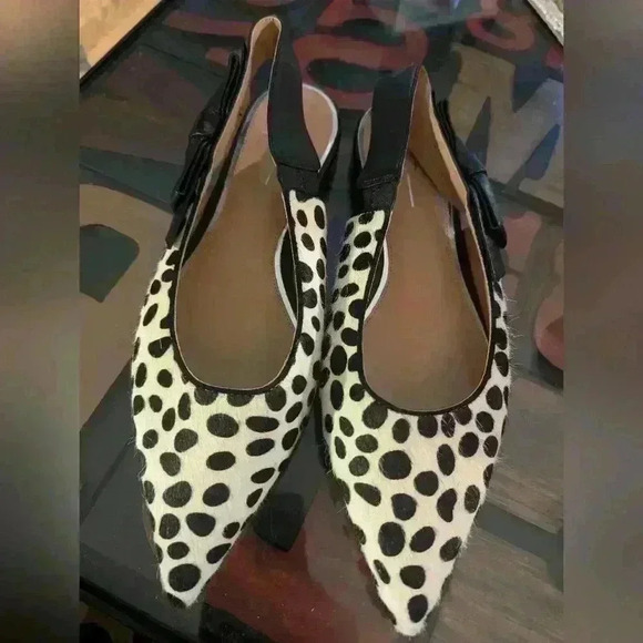 NWOT Linea Paolo Calf Hair Sling Backs Size 8M - Picture 1 of 11